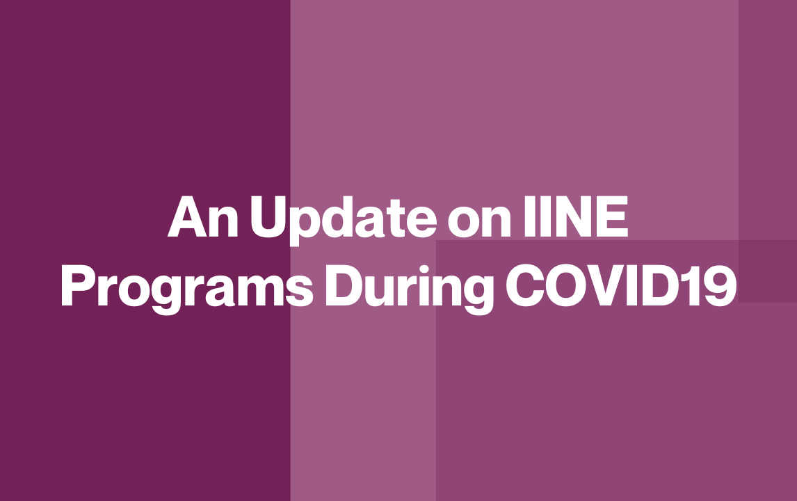 An Update on IINE Programs During COVID19