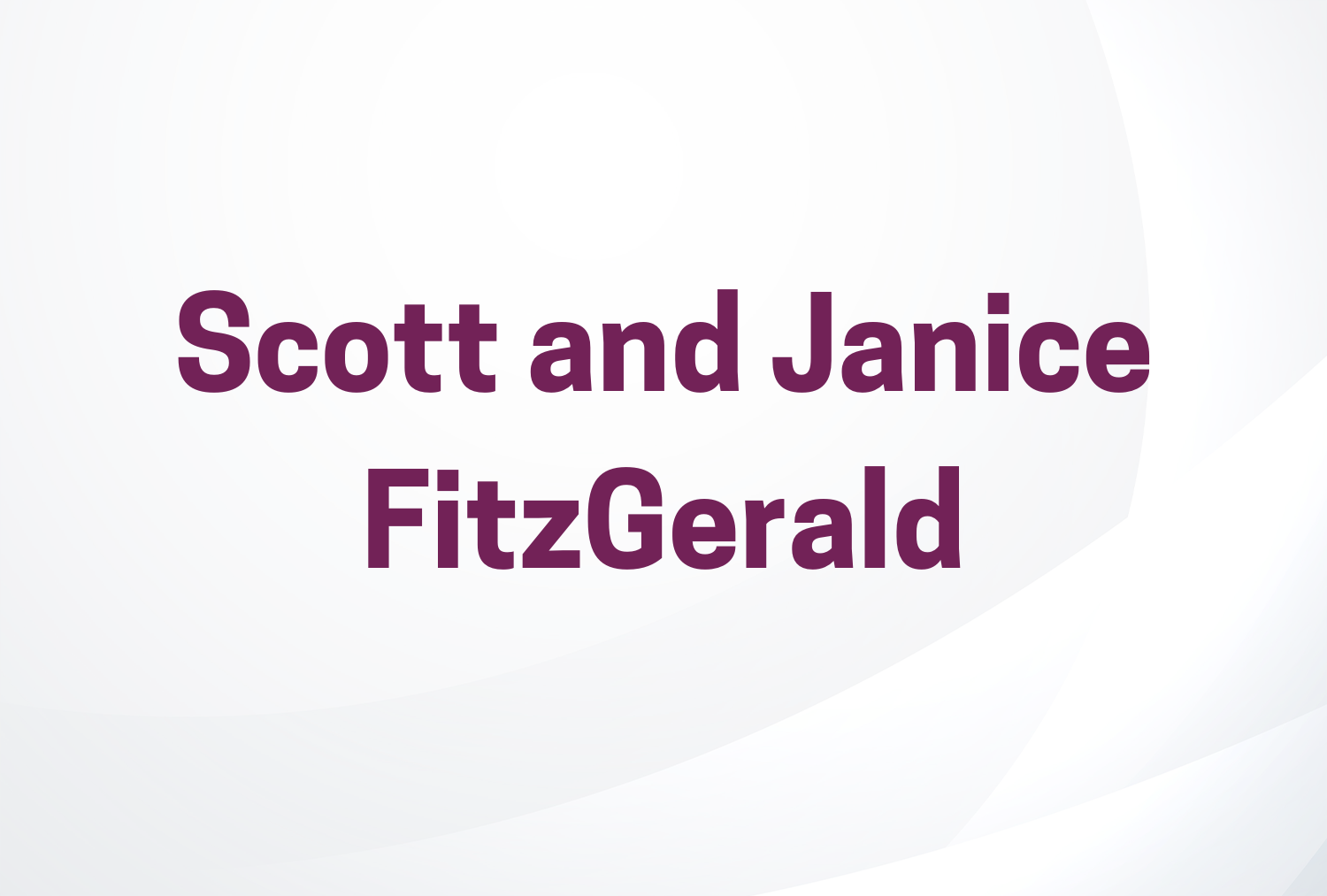 Scott and Janice FitzGerald