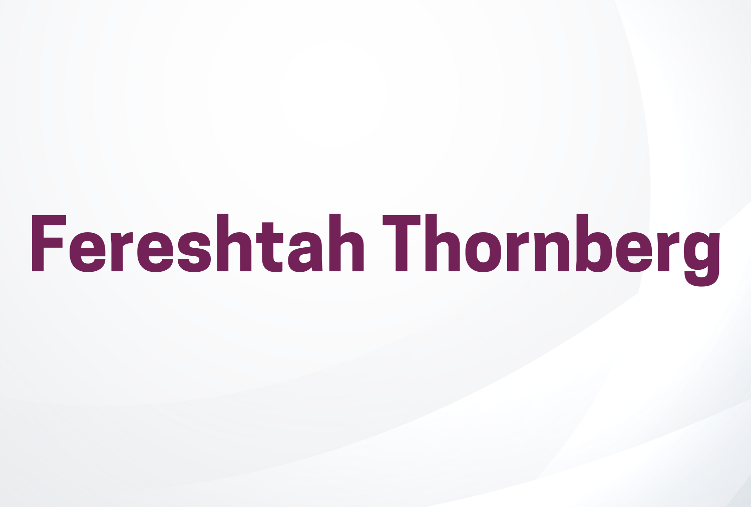 Fereshtah Thornberg