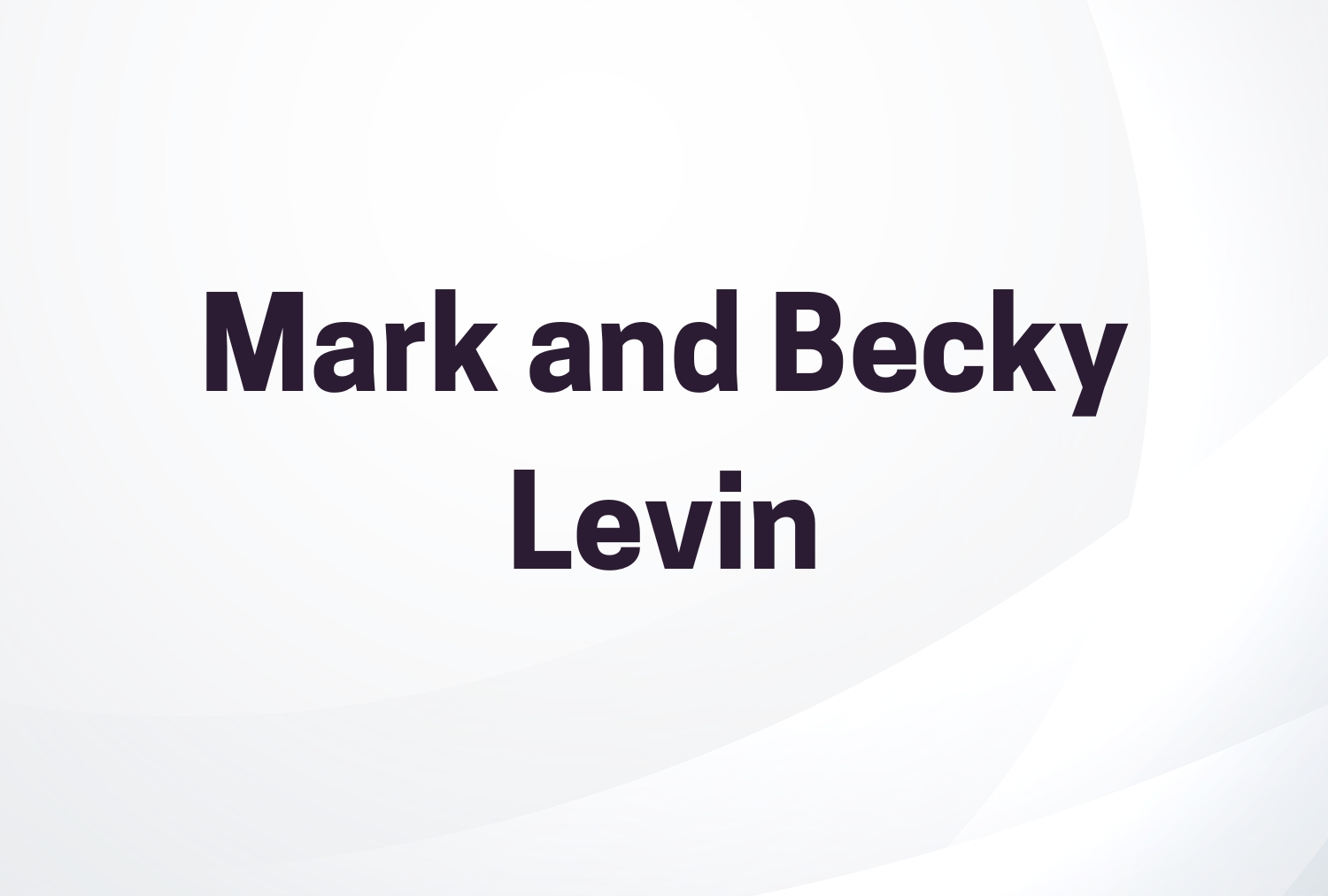 Mark y Becky Levin