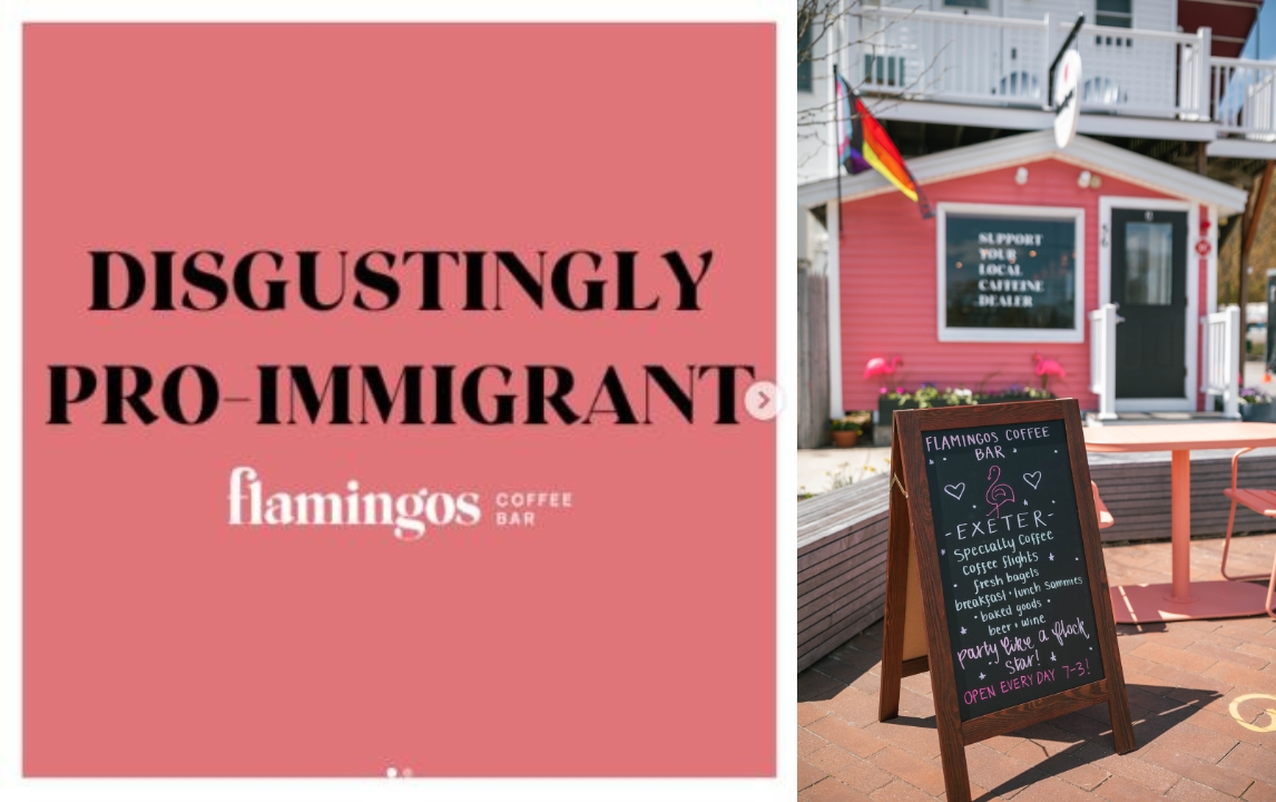 “Pro-Immigrant” Message Wins Fans and Raises Funds at New Hampshire Coffee Shop