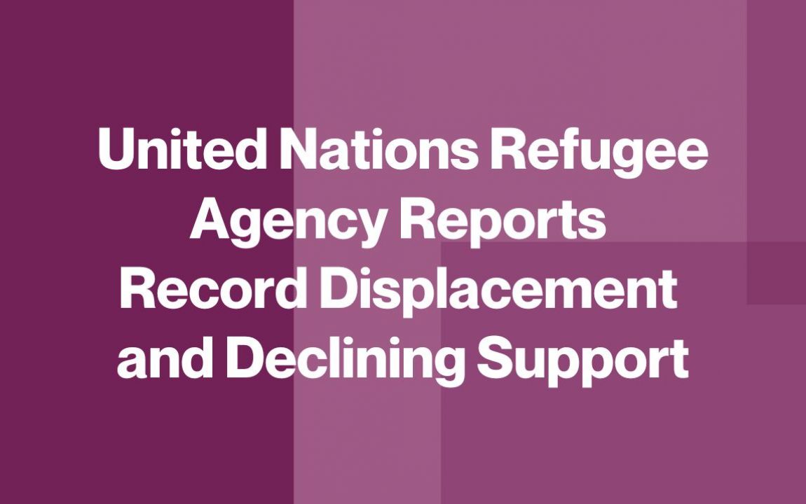 United Nations Refugee Agency Reports Record Displacement and Declining Support