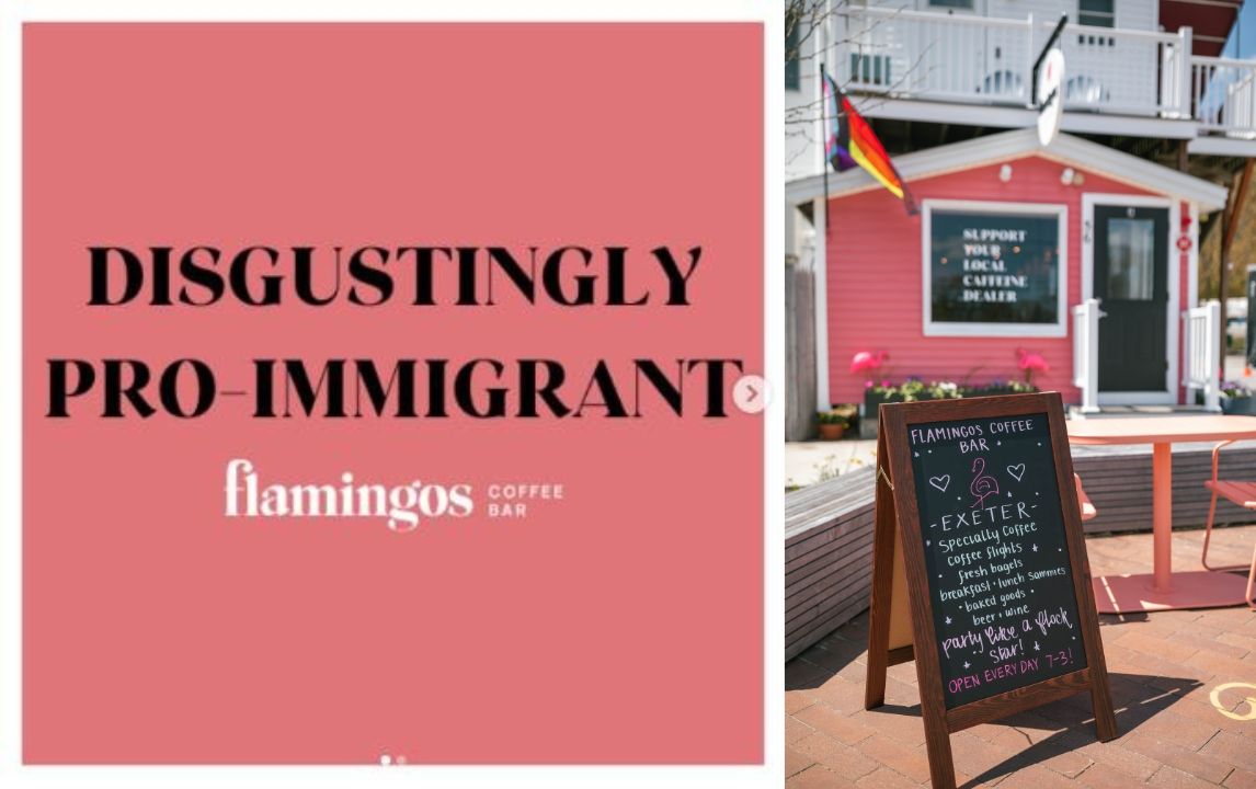 “Pro-Immigrant” Message Wins Fans and Raises Funds at New Hampshire Coffee Shop